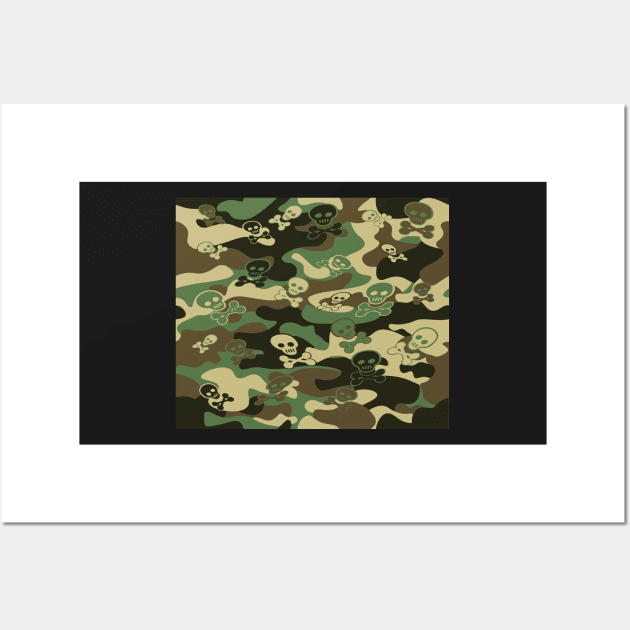 Camo Skullz Wall Art by GR8DZINE